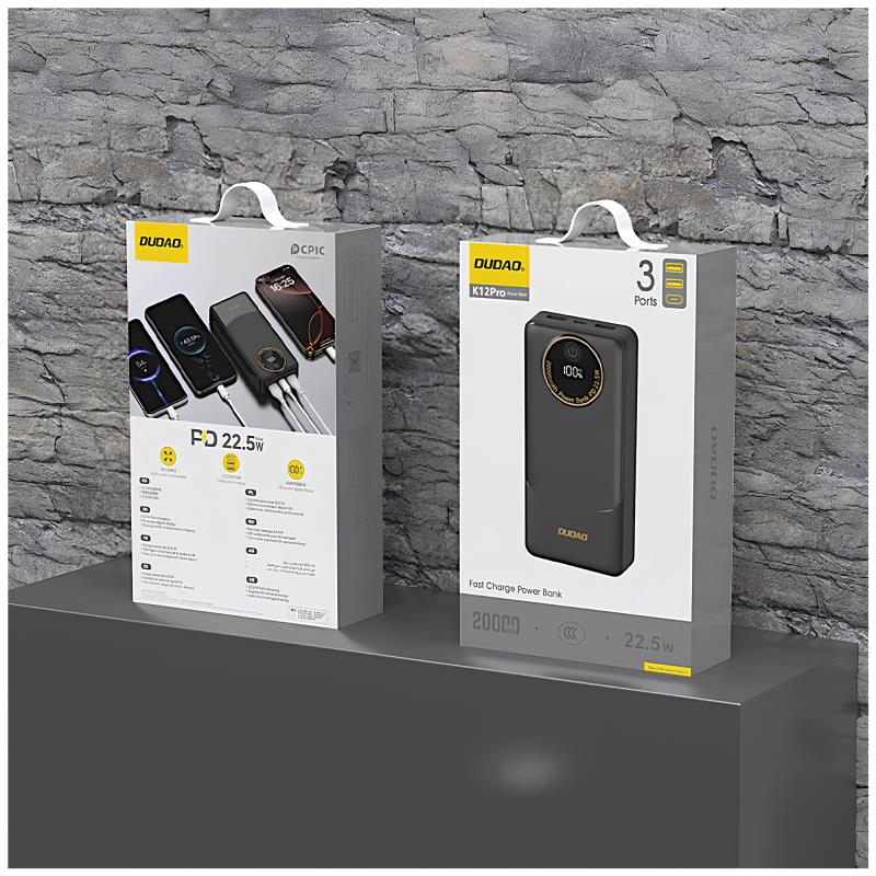 Φορτιστής Ανάγκης Dudao K12Pro 22.5W 20000mAh PD Μαύρο