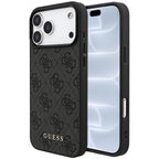 Θήκη TPU PC & Eco-Leather Guess Apple iPhone 18 Pro/ 17 Pro Hardcase Classic 4G Μαύρο