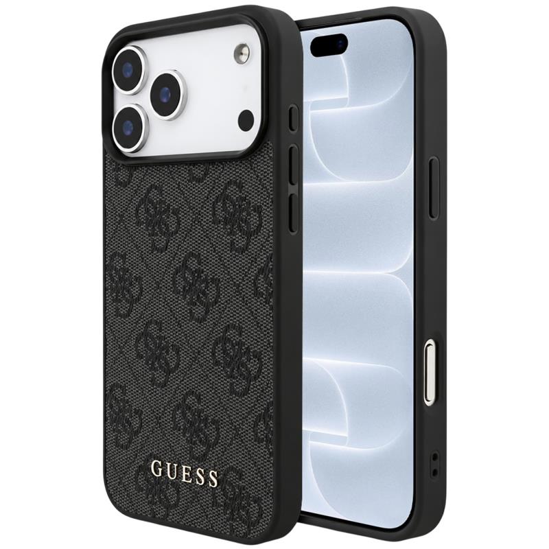 Θήκη TPU PC & Eco-Leather Guess Apple iPhone 18 Pro/ 17 Pro Hardcase Classic 4G Μαύρο