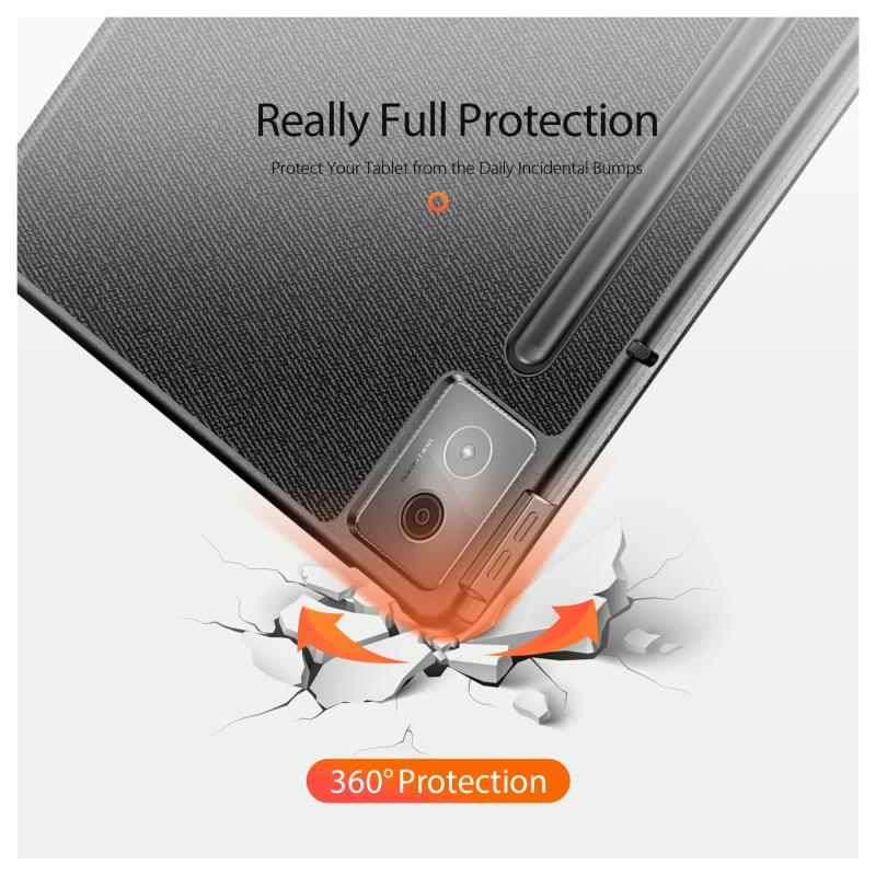 TPU Flip Shock Proof Dux Ducis Domo Case for Lenovo Idea Tab Pro 12.7" Black