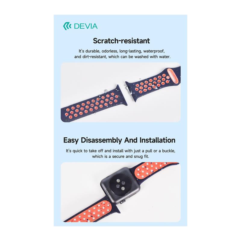 Λουράκι Devia Sport2 Apple Watch (38/ 40/ 41/ 42mm) Deluxe V2 Midnight Sky