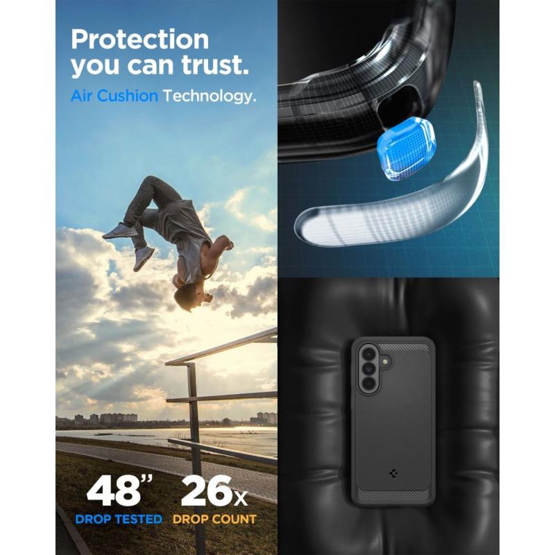 Θήκη Soft TPU Spigen Samsung Galaxy A57 5G Rugged Armor Μαύρο