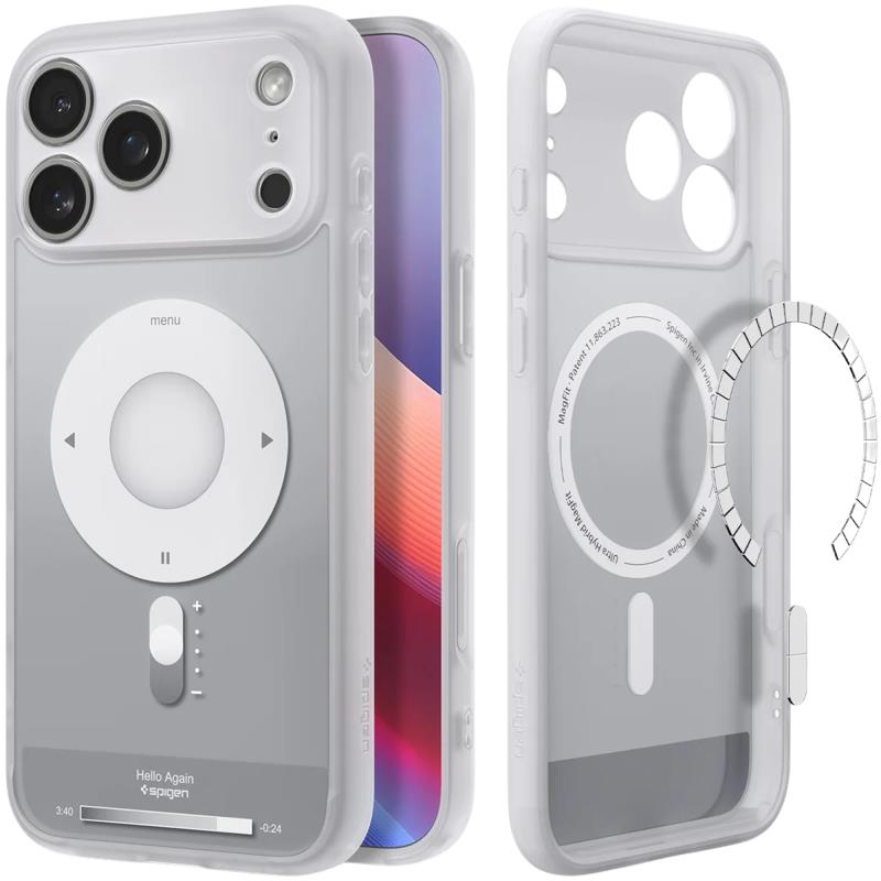 Θήκη TPU & PC Spigen Apple iPhone 18 Pro/ 17 Pro MagSafe Ultra Hybrid Classic Ασημί