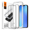Tempered Glass Full Face Spigen Glas.tR Align Master Apple iPhone 13/ 13 Pro/ 14/ 16e Μαύρο (2 τεμ.)