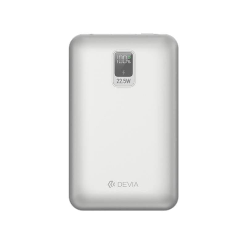 Φορτιστής Ανάγκης Devia EP208 22.5W 20000mAh Mini με 2 Ενσωματωμένα Καλώδια Ultra4 Ασημί