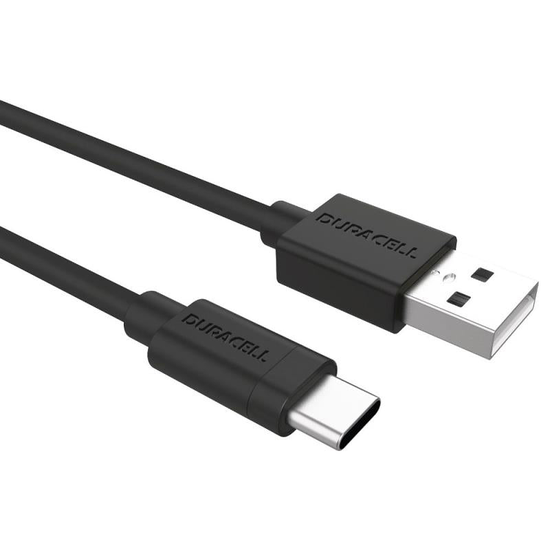 Καλώδιο Σύνδεσης USB 3.0 Duracell USB A σε USB C 15W 1m Μαύρο