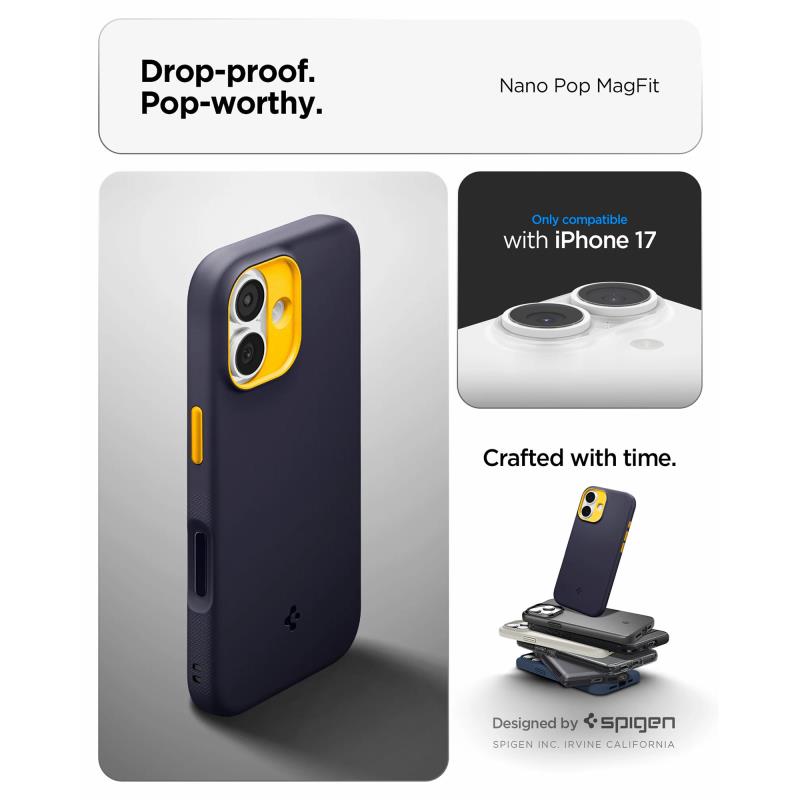 Θήκη TPU/ Σιλικόνης Spigen Caseology Nano Pop Magsafe Apple iPhone 17 Σκούρο Μπλε