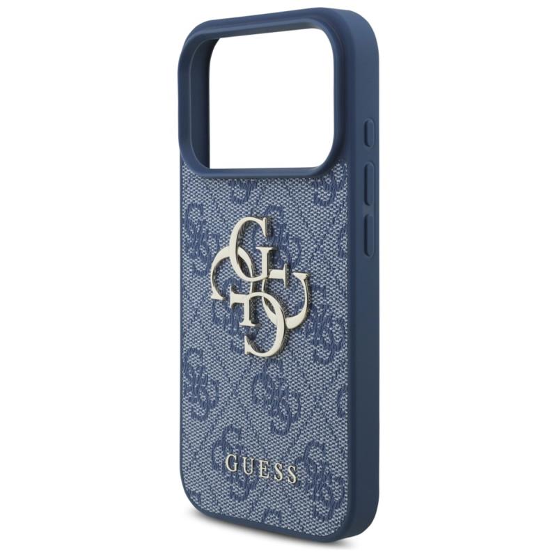 Θήκη PU Guess Apple iPhone 17 Pro Max Hardcase Big Logo 4G Μπλε