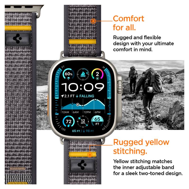 Λουράκι Spigen Athlex Air Apple Watch (44/ 45/ 46/ 49mm) Active Γκρι