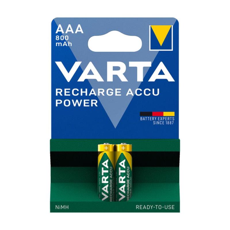 Μπαταρία Επαναφορτιζόμενη Varta AAA 800mAh NiMH 1.2V Ready2Use (2 τεμ.)