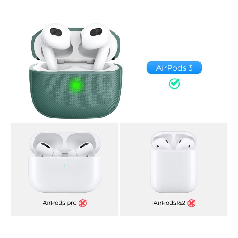 Θήκη Σιλικόνης AhaStyle PT177 Apple AirPods 3 Premium Χακί