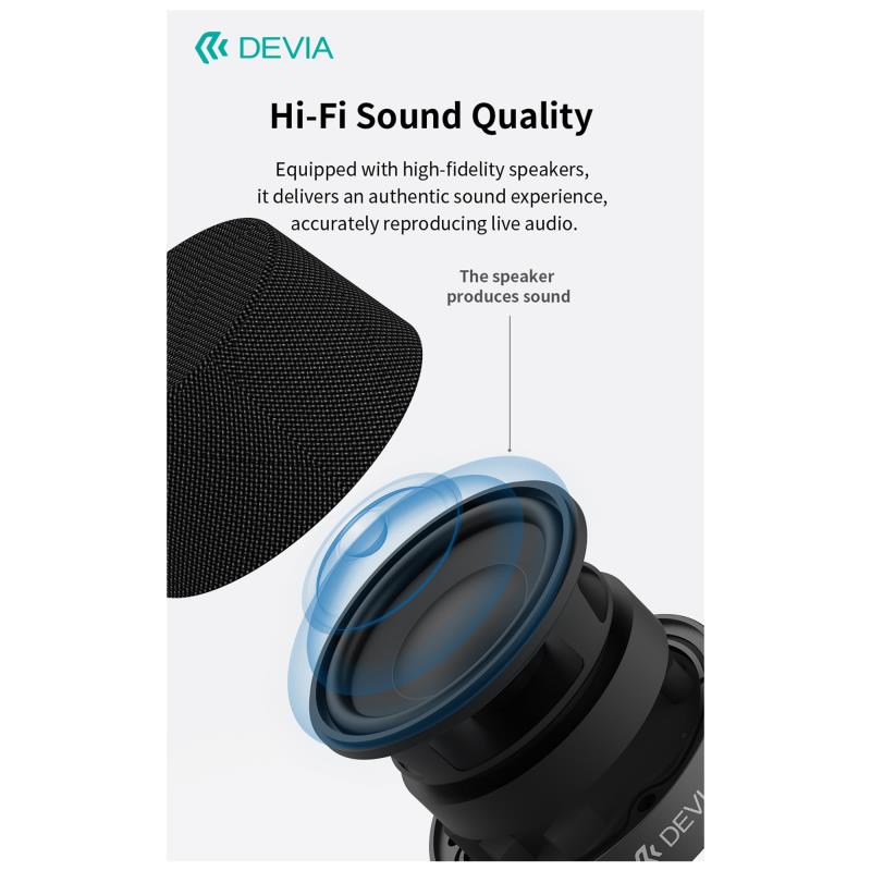 Φορητό Ηχείο Bluetooth Devia EM506 Sound Lite3 5W Μαύρο