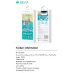 Καλώδιο Σύνδεσης USB 2.0 Woven Devia EC654 USB C σε Lightning PD 27W 1.5m Extreme Λευκό