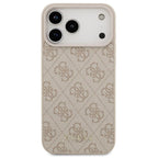 Θήκη PU Guess Apple iPhone 17 Pro Max Hardcase Classic 4G Ροζ