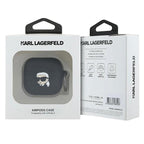 Θήκη Σιλικόνης Karl Lagerfeld Apple AirPods 4 (2024) Karl Head 3D Μαύρο