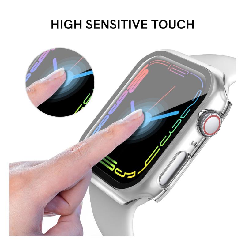 Θήκη PC με Tempered Glass Ahastyle WG65 Premium Apple Watch Ultra 4/ 3/ 2/ 1 49mm Μαύρο-Διάφανο (2 τεμ.)