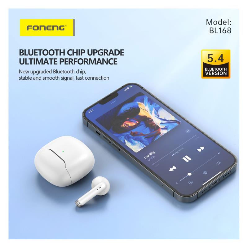 True Wireless Ακουστικά Bluetooth Foneng BL168 Μαύρο