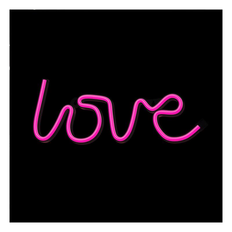 Neon LED Forever Light FLNEO5 LOVE (USB/Μπαταρίας & On/Off) Ροζ