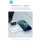 Ασύρματος Φορτιστής - Βάση 3in1 Devia EA220 15W για Apple Airpods, iPhone & iWatch Smart Λευκό