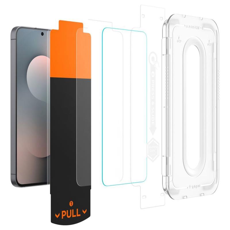 Tempered Glass Full Face Spigen Glas.tR EZ-FIT Samsung Galaxy S25 FE 5G (2 τεμ.)