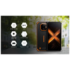 Κινητό Τηλέφωνο Hammer Energy X2 (Dual SIM) 128GB 6GB RAM Μαύρο-Πορτοκαλί