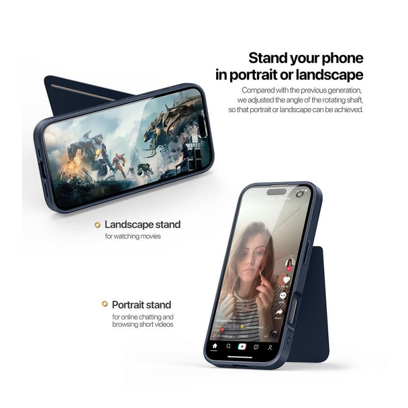 Θήκη Δερμάτινη Dux Ducis Apple iPhone 16 Pro Magnetic MagSafe με Stand Rafi II Μαύρο