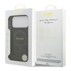 Θήκη PU Guess MagSafe Apple iPhone 18 Pro Max/ 17 Pro Max Ring Classic Logo 4G Μαύρο