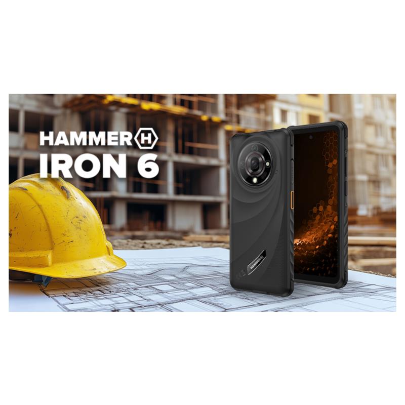 Κινητό Τηλέφωνο Hammer Iron 6 (Dual SIM) 128GB 6GB RAM Μαύρο