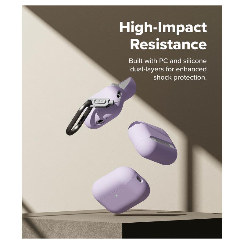Θήκη Σιλικόνης Ringke Apple AirPods Pro 3 (2025) Ανοιχτό Μωβ