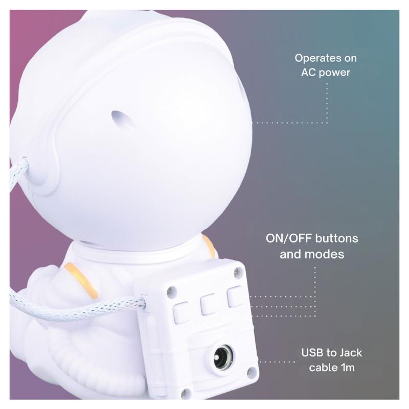 Προβολέας Φορητός - Φωτιστικό GSC Astronaut Star Projection Light LED Λευκό