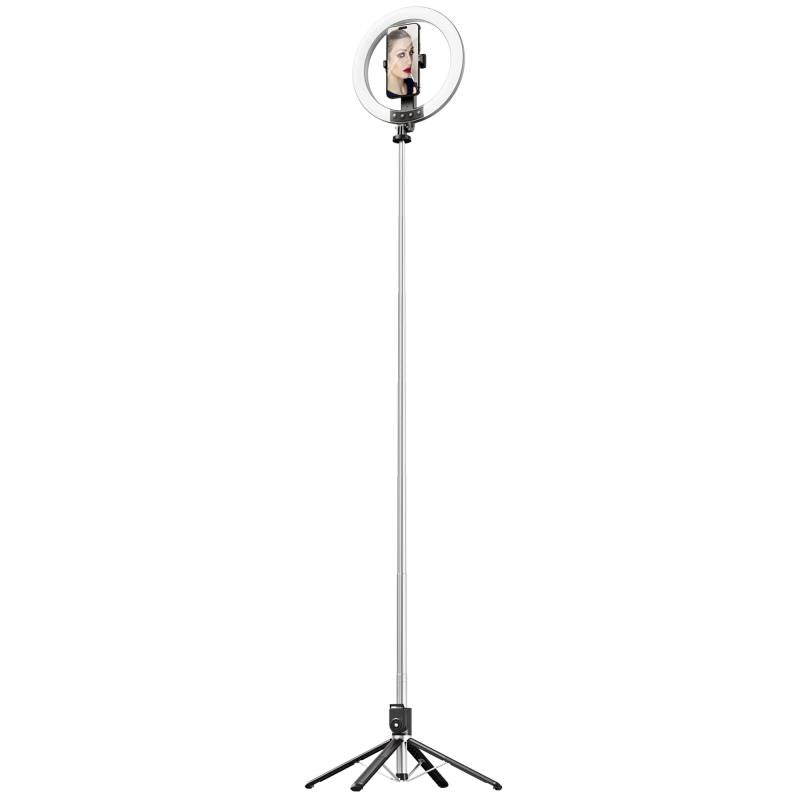 Φωτιστικό Selfie LED Ring Lamp Blavec Aura P-55 με Τρίποδο & Τηλεχειριστήριο για Κινητά Μαύρο