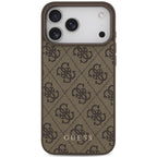 Θήκη TPU PC & Eco-Leather Guess Apple iPhone 18 Pro Max/ 17 Pro Max Hardcase Classic 4G Καφέ