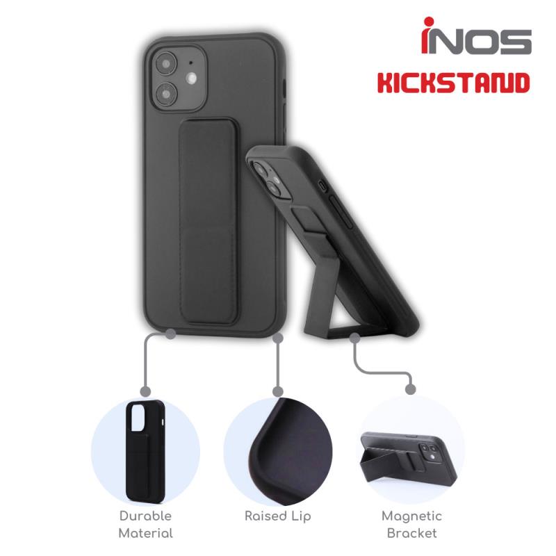 Θήκη TPU & PC inos Apple iPhone 14 Pro Kickstand Μαύρο
