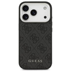 Θήκη PU Guess MagSafe Apple iPhone 17 Pro Hardcase Classic Logo 4G Μαύρο