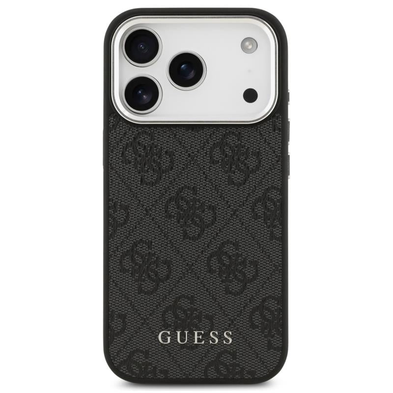 Θήκη PU Guess MagSafe Apple iPhone 17 Pro Hardcase Classic Logo 4G Μαύρο