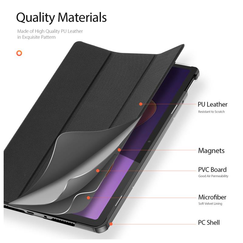 Θήκη TPU Flip Shock Proof Dux Ducis Domo Xiaomi Redmi Pad 2 11.0" (2025) Μαύρο