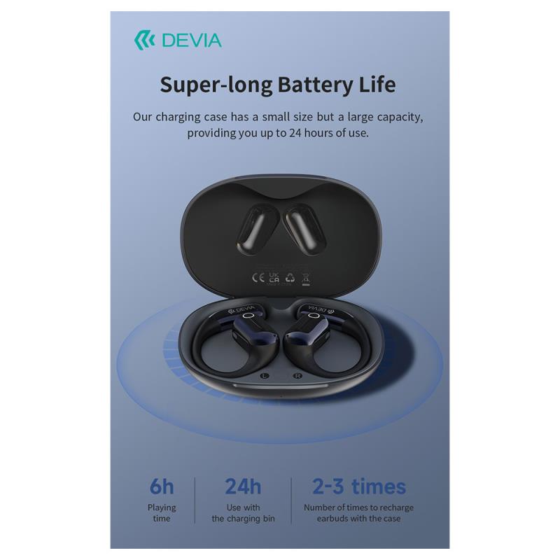 True Wireless Ακουστικά Bluetooth Devia EM043 OWS Ultra1 Open Χρυσό