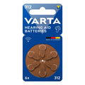 Μπαταρία Ακουστικών Βαρηκοΐας Varta 312 (6 τεμ.)