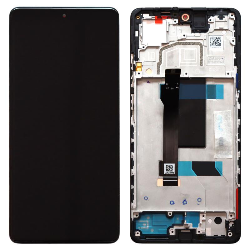 Οθόνη με Touch Screen & Μεσαίο Πλαίσιο Xiaomi Redmi Note 12 Pro 5G Μαύρο (Original)