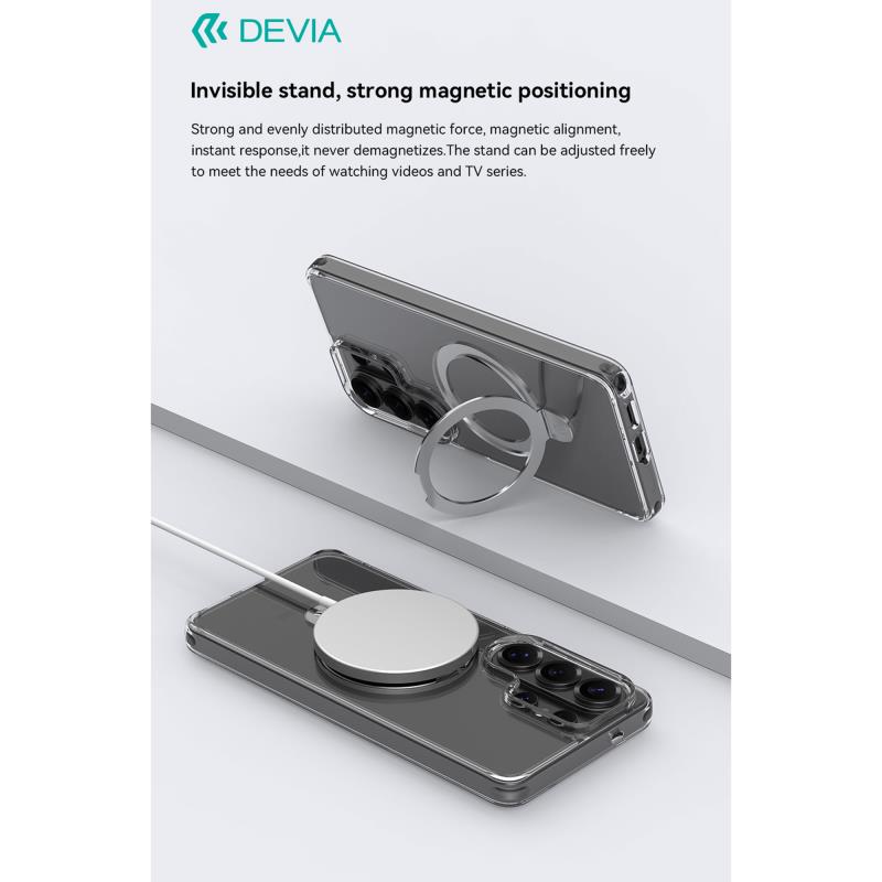Θήκη TPU & PC Devia Samsung Galaxy S26 5G Magnetic Shock Proof με Stand Clean Διάφανο