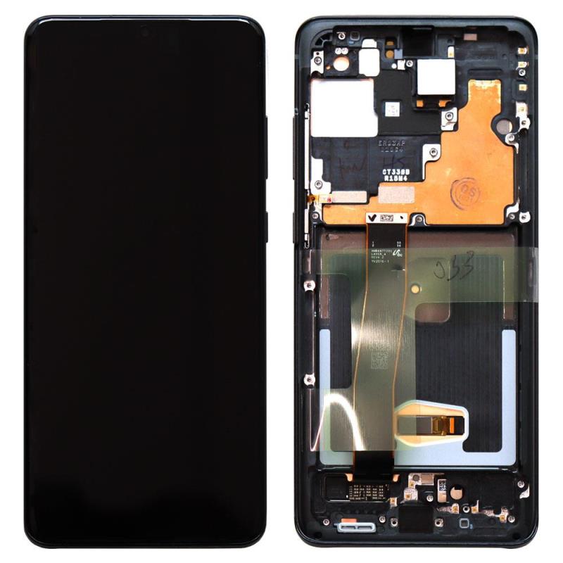 Display with Touch Screen & Front Frame (Without Front Camera) Samsung G988F Galaxy S20 Ultra Black (Original)