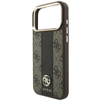 Θήκη TPU & PC Guess Apple iPhone 18 Pro Max/ 17 Pro Max MagSafe Leather Stripe Round Classic Logo Καφέ