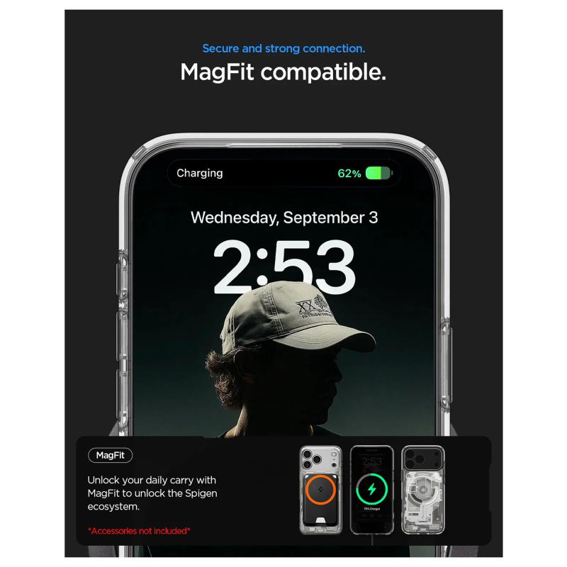 Θήκη TPU & PC Spigen Ultra Hybrid Mag Magsafe Apple iPhone 17 Pro Zero One Τιτάνιο