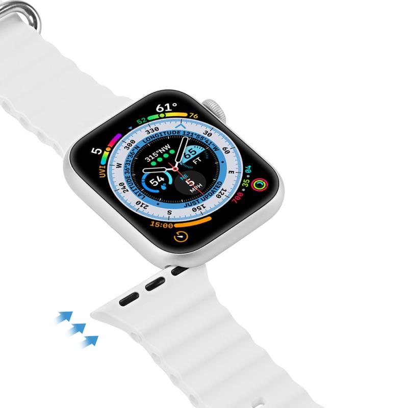 Λουράκι Σιλικόνης Dux Ducis OceanWave Bracelet Apple Watch (38/ 40/ 41/ 42mm) Λευκό