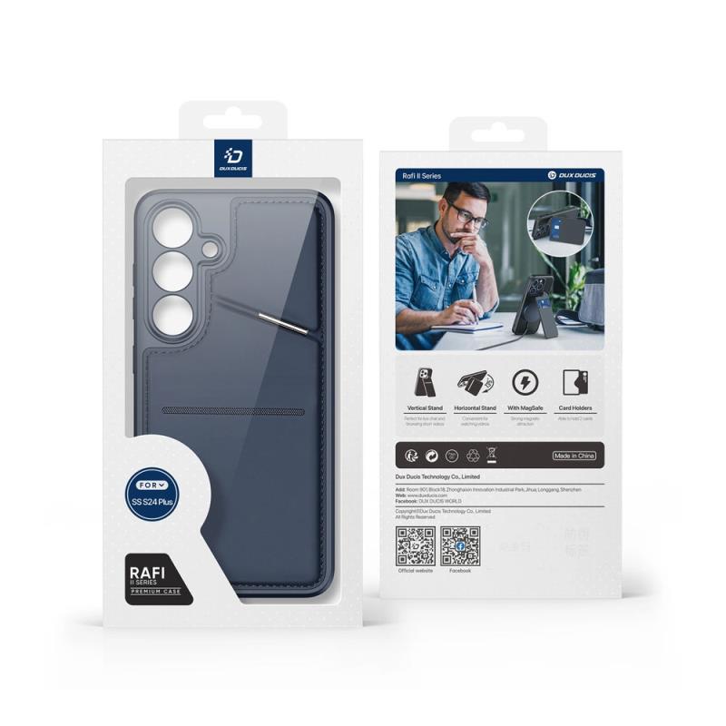 Θήκη Δερμάτινη Dux Ducis Samsung Galaxy S24 Plus 5G 3 σε 1 Magnetic με Stand Rafi II Μπλε