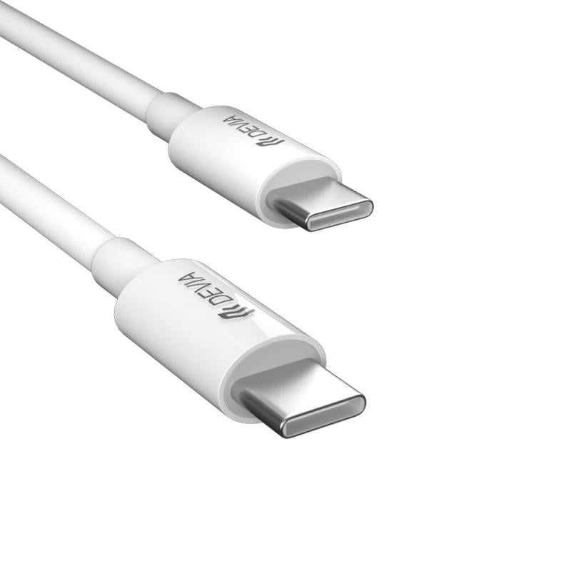 Καλώδιο Σύνδεσης USB 2.0 Devia EC042 USB C σε USB C PD 60W 2m Smart Λευκό