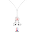 Strap Λαιμού Σιλικόνης AhaStyle PT74 Apple AirPods Magnetic Λευκό