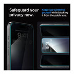 Tempered Glass Full Face Spigen Glas.tR EZ-FIT Privacy Apple iPhone 15/ 16 (2 τεμ.)