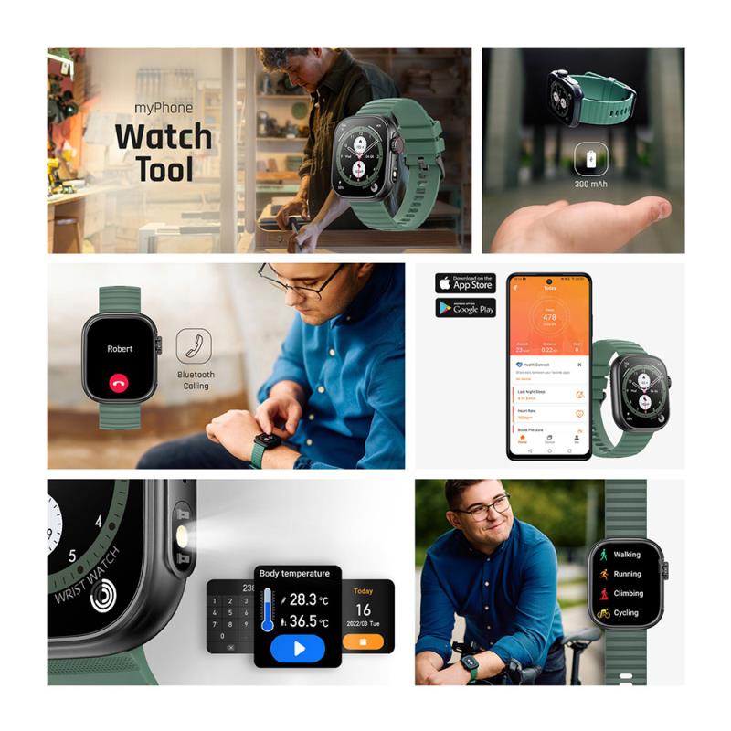 Smartwatch myPhone Tool 2.01" Πράσινο