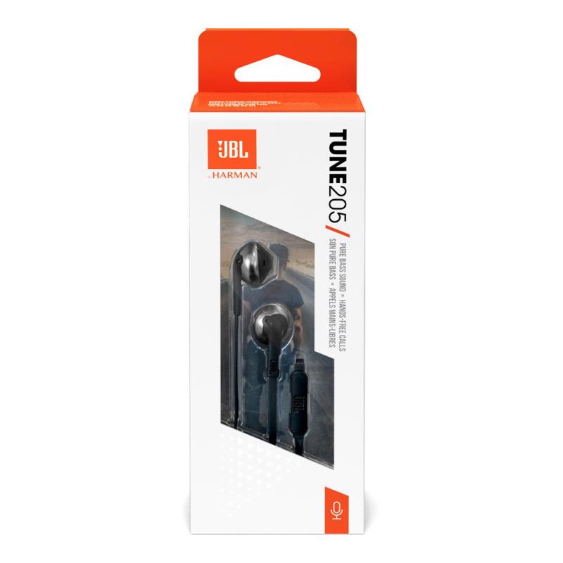 Hands Free Stereo JBL Tune T205 3.5mm Μαύρο